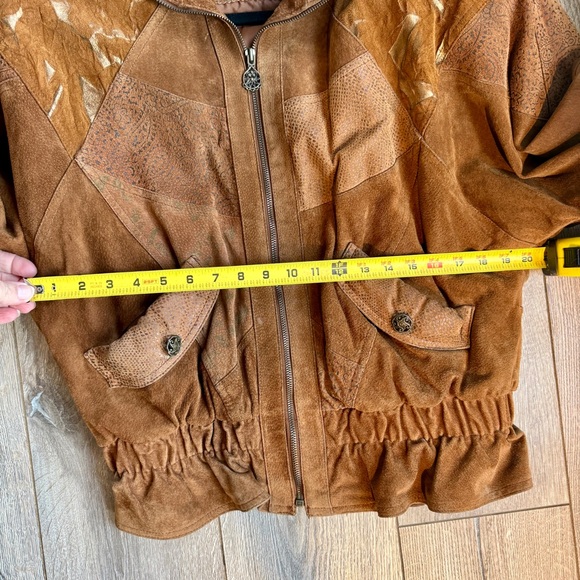 🧥 Wilnit Genuine Leather Patchwork Jacket – Vintage Boho Style 🧥 - Picture 14 of 16